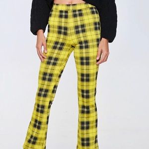 Plaid Flare Pants